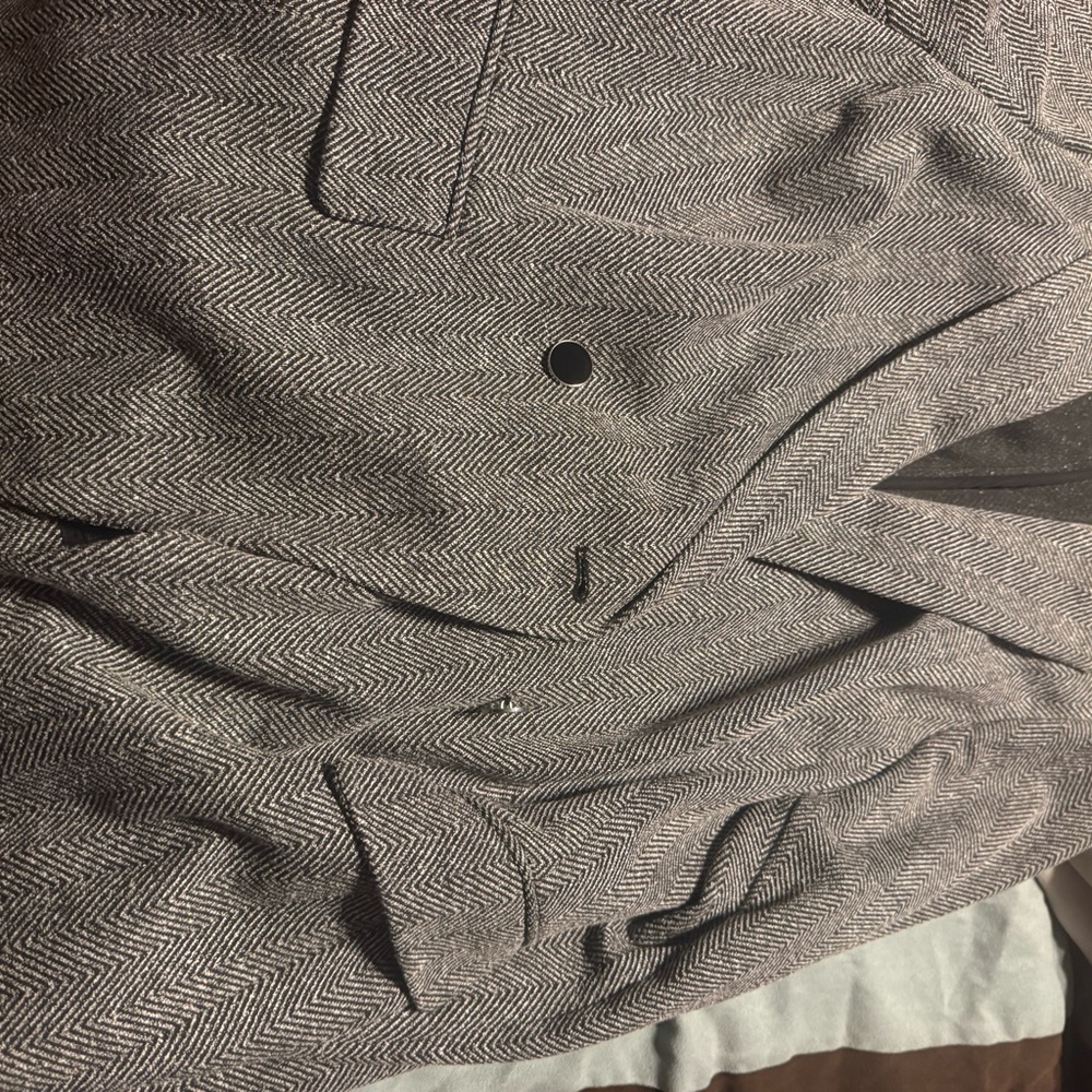 Lane Bryant Black and Gray Herringbone Blazer